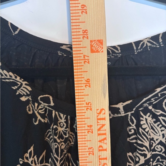 Lucky Brand Black & White Floral Boho Peasant Top – Women’s Plus 1X - Picture 5 of 9